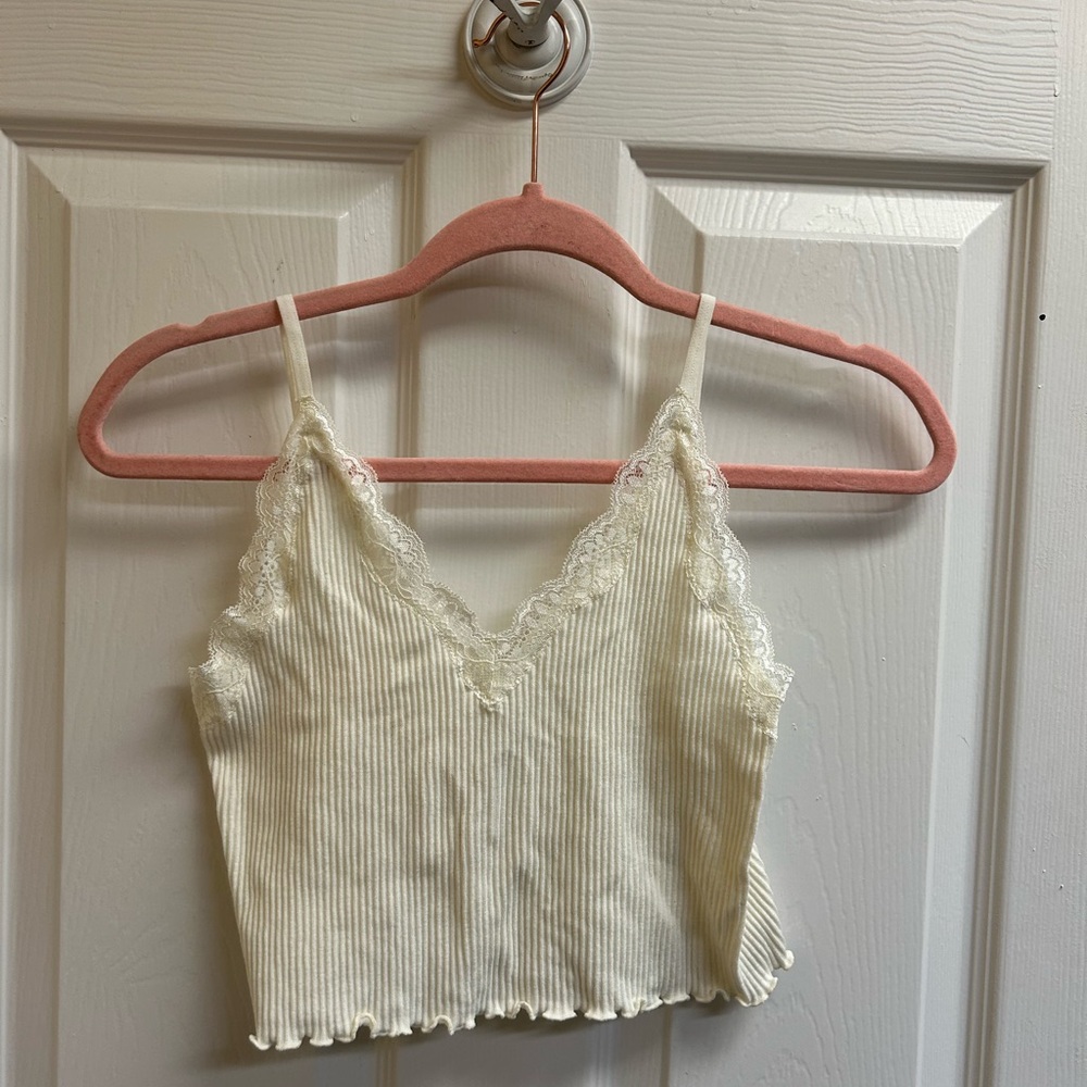 Love Tree Ivory Lace Trim Camisole